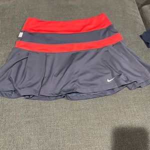 Red & dark blue Nike skirt